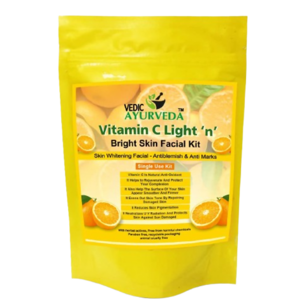 VedicAyurveda Vitamin C Light 'n' Bright Skin Facial kit - Dista