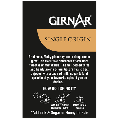 Girnar Single Origin Black Tea Bags - Assam Tea - Distacart