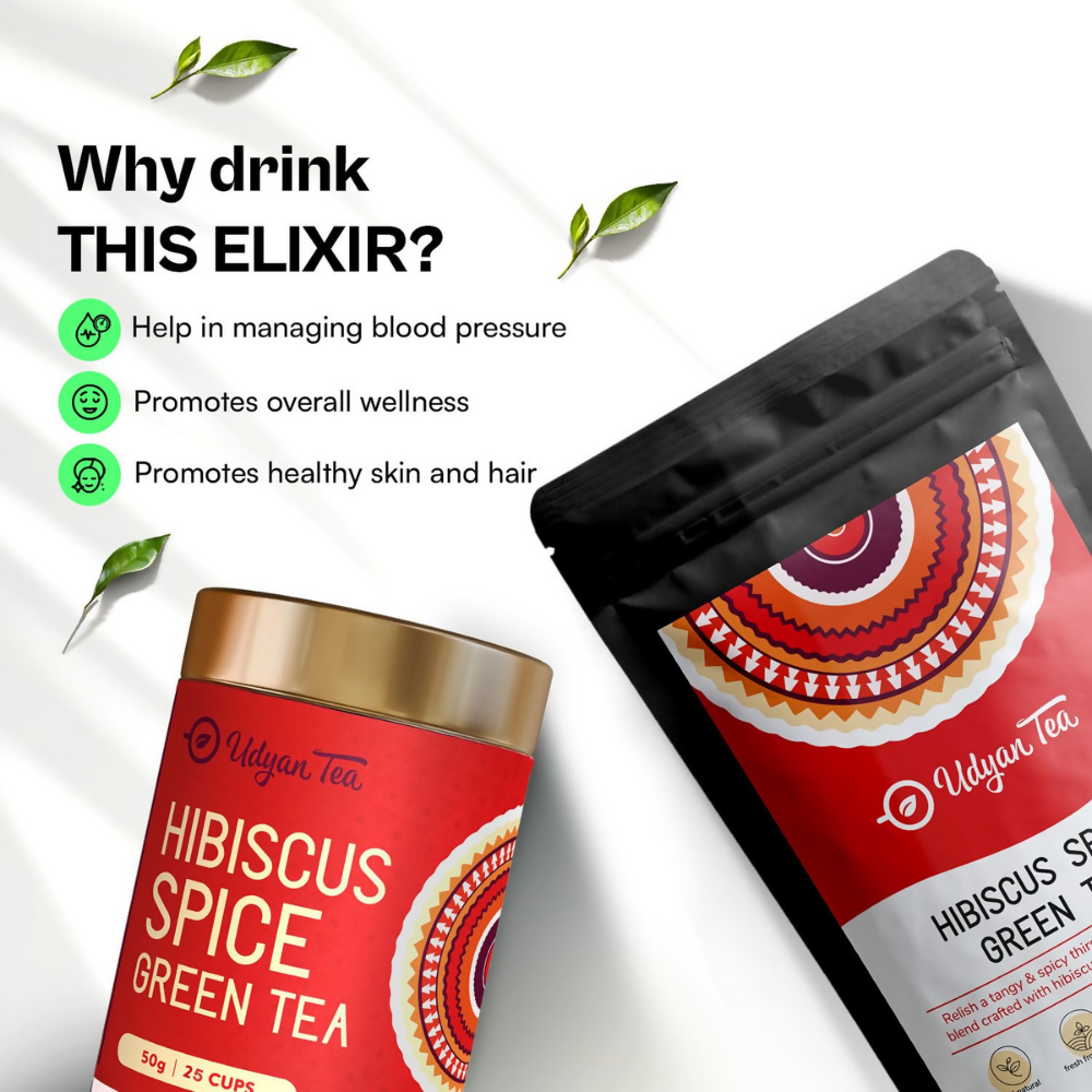Udyan Tea Hibiscus Spice Green Tea - Dista