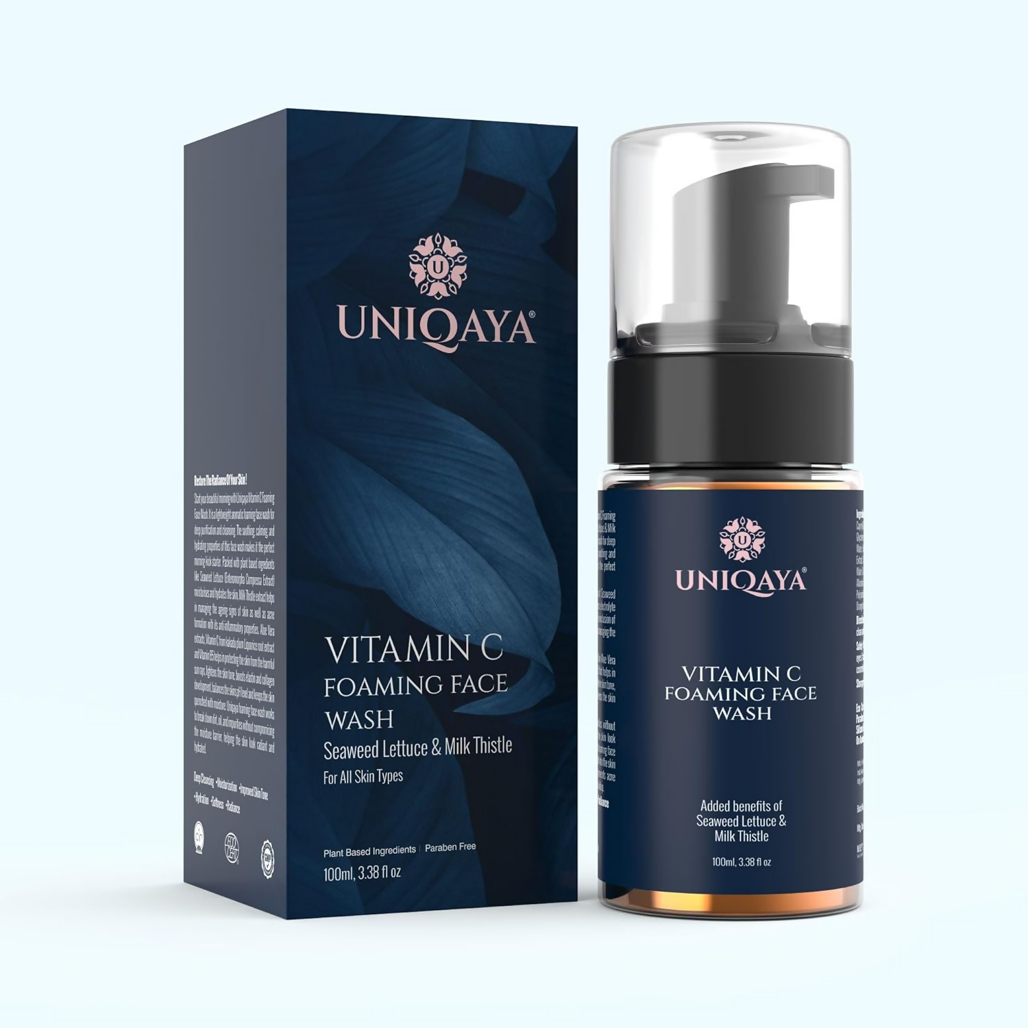 Uniqaya Vitamin C Foaming Face Wash For Brightening & Glowing Skin - Distacart