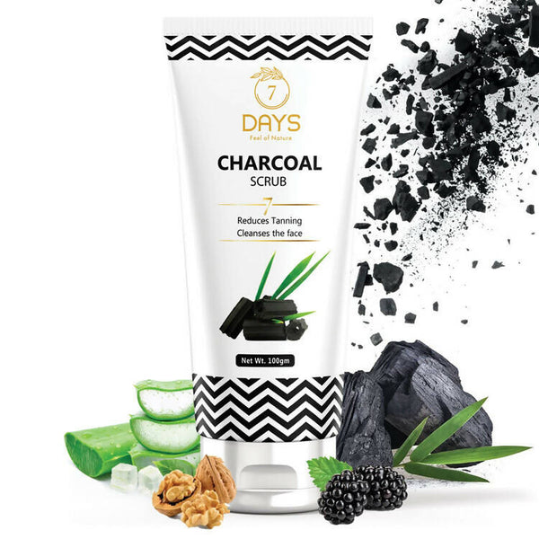 7 Days Activated Charcoal Face Scrub - Distacart
