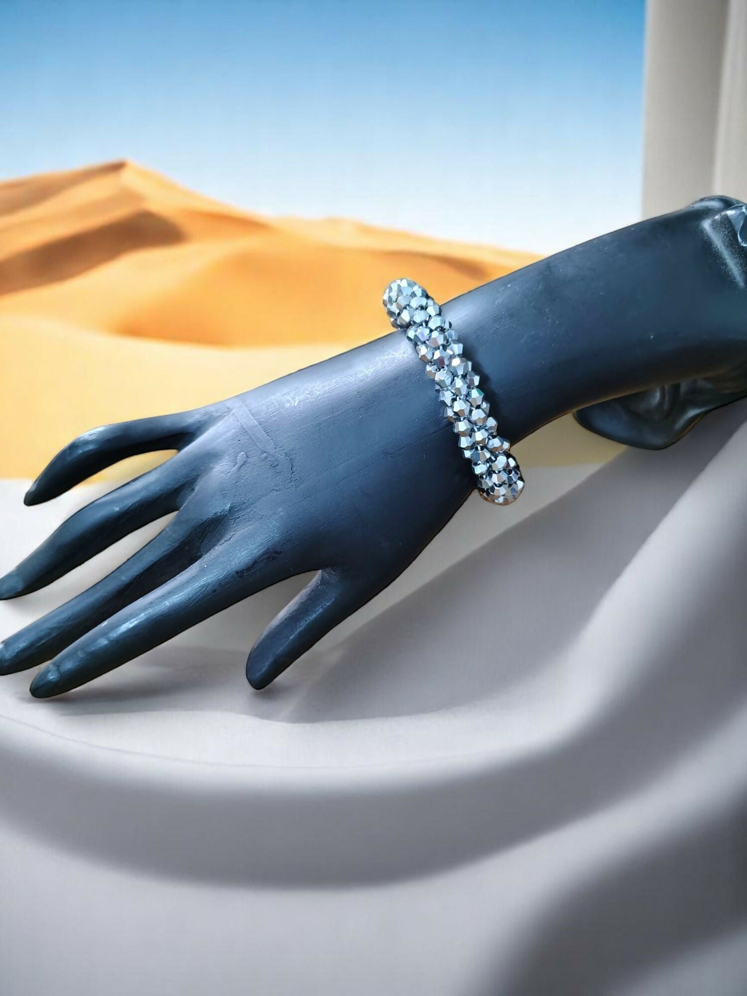 Inhanns Unisex Crystal Bloom – Adjustable Crystal Bead Bracelets - Silver - Distacart