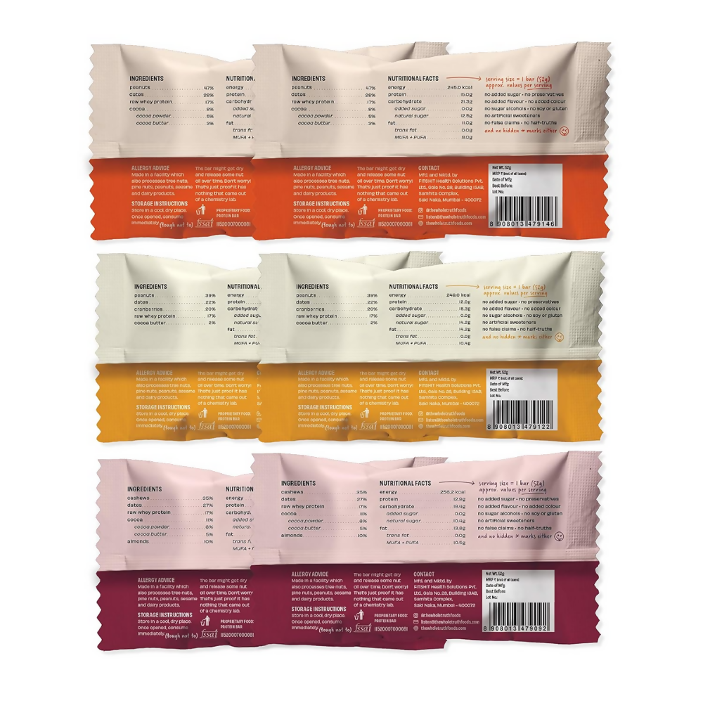 The Whole Truth Protein Bars - Peanut Heavy - Distacart