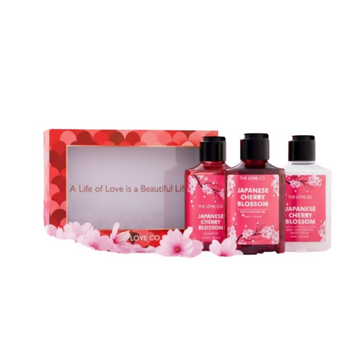 The Love Co. Japanese Cherry Blossom Bath And Body Care Gift Set Box Kit - Distacart