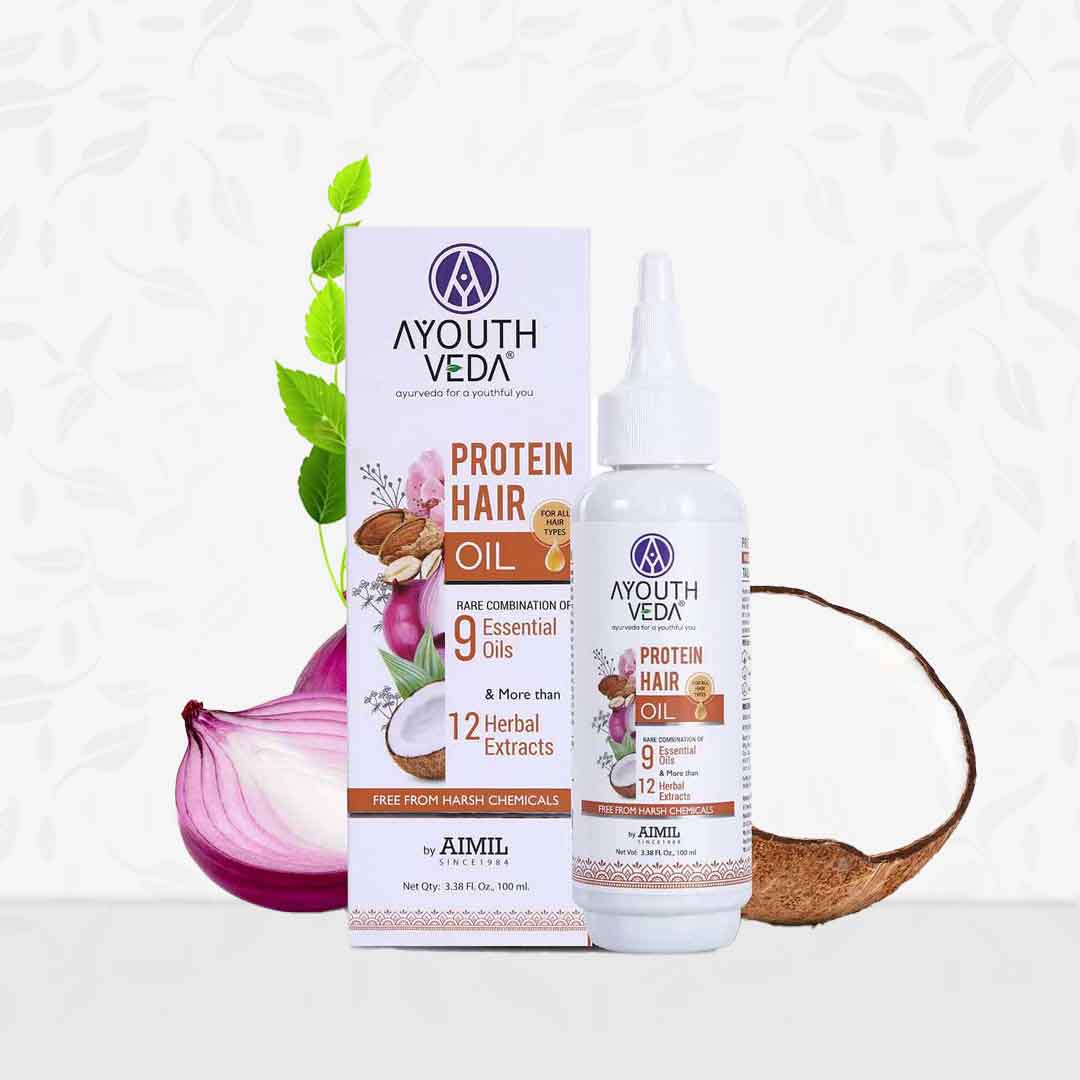 Ayouthveda Protein Hair Oil With Bhringraj and Coffee Beans - Distacart