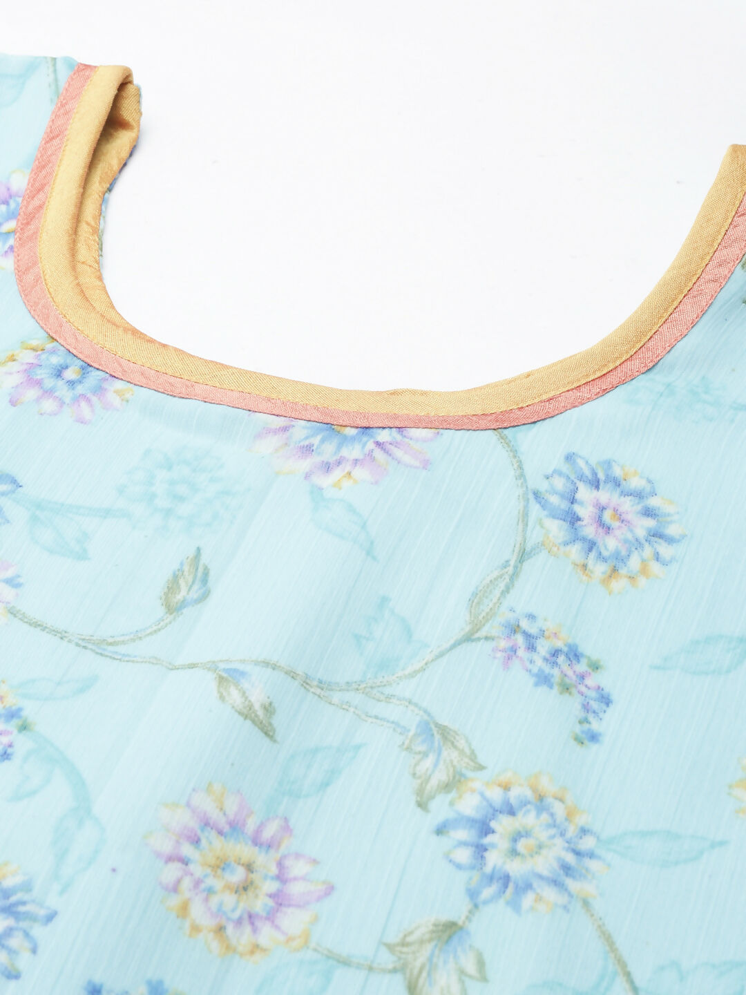 Souchii Blue Floral Chiffon Maxi Dress For Women – Souchii