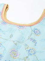 Thumbnail for Souchii Blue Floral Chiffon Maxi Dress For Women – Souchii