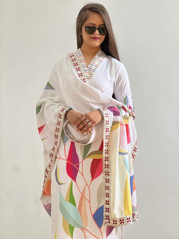 Prazu Fashion Off White Muslin Cotton Printed Salwar Suit - Distacart