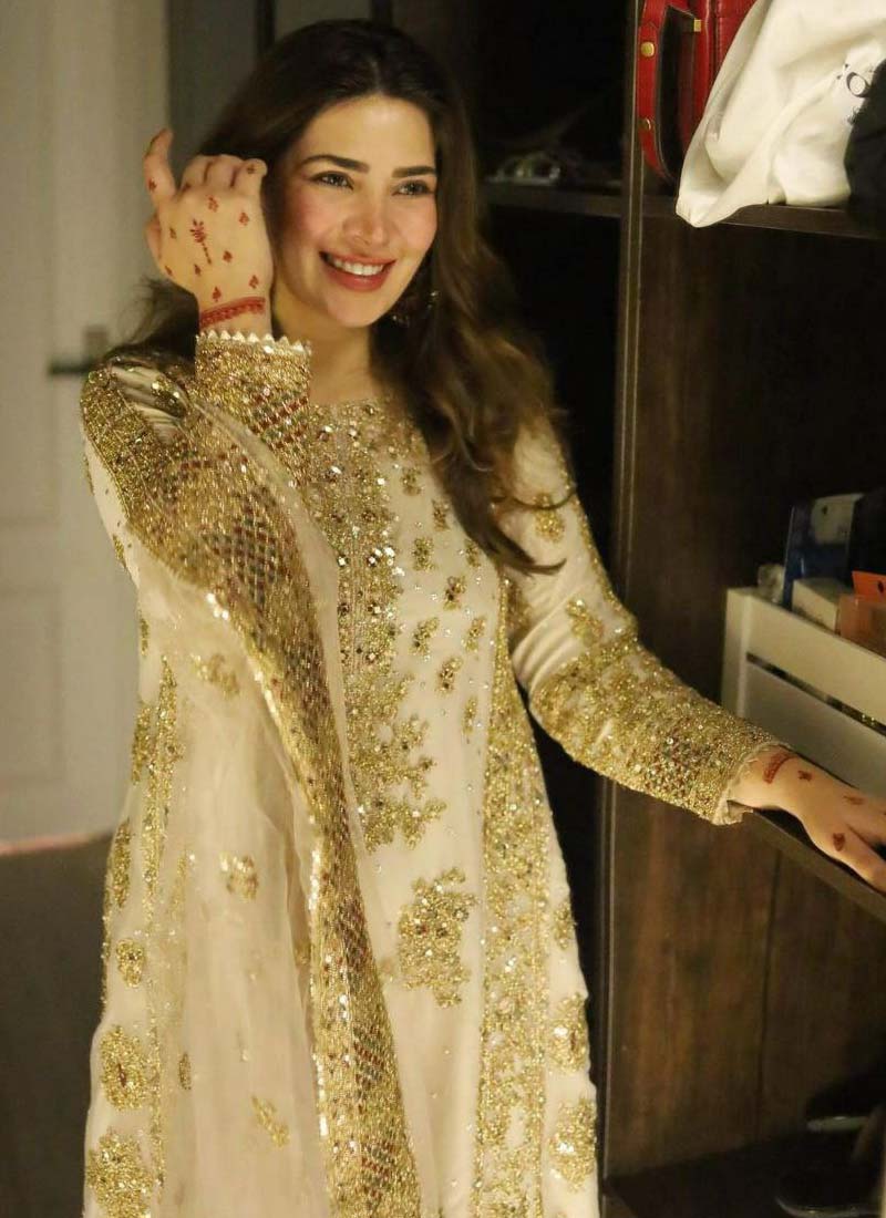 Prazu Fashion Off White Georgette Embroidered Palazzo Suit