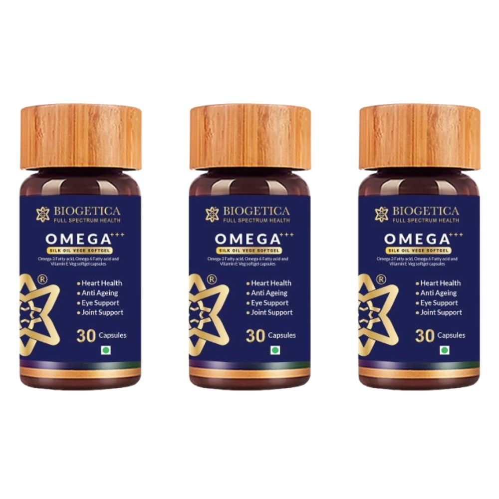 Biogetica Omega+++ Silk Oil Vege Softgel Capsules - Distacart