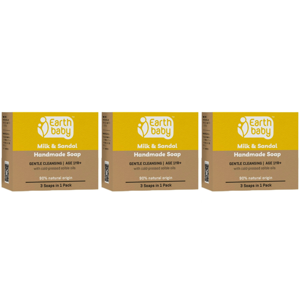 Earthbaby Natural Handmade Milk & Sandal Bath Soap - Distacart
