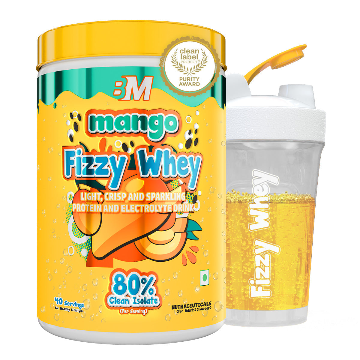 Big Muscles Nutrition Fizzy Whey & Shaker Combo - Distacart