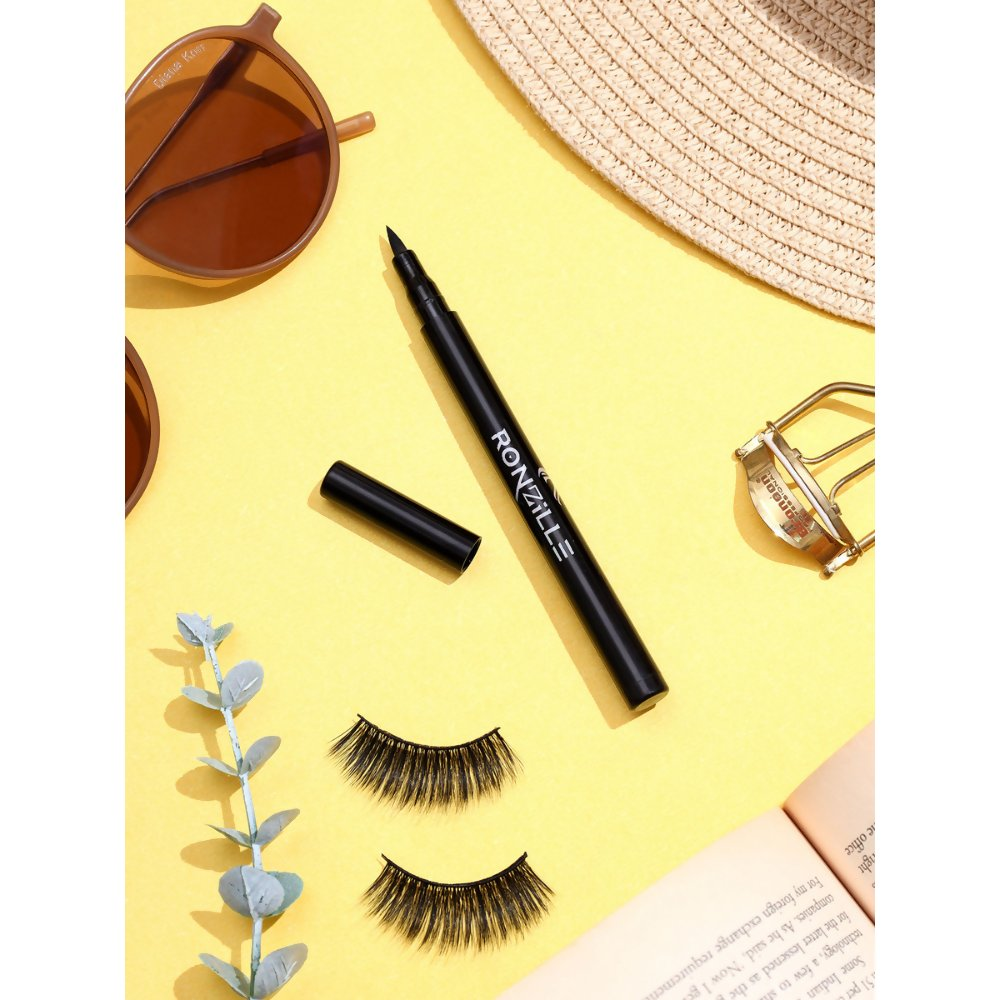 Ronzille Deep Black Sketch Matte Eyeliner Pencil Black - Dista