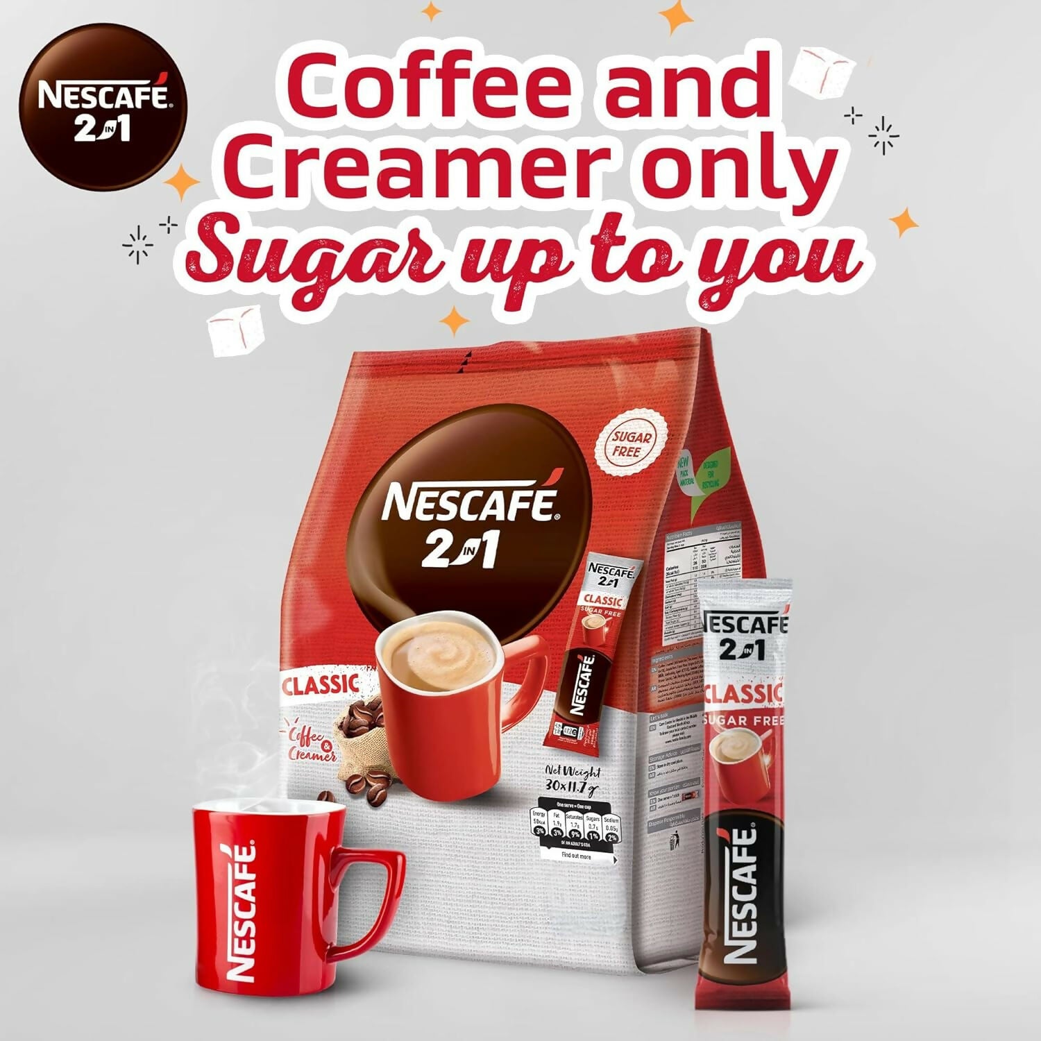 Nescafe 2 In 1 Instant Coffee 30 Sachets - Distacart