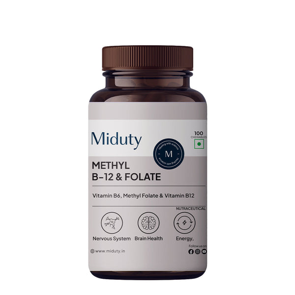 Miduty by Palak Notes Methyl B-12 & Folate Chewable Tablets - Distacart