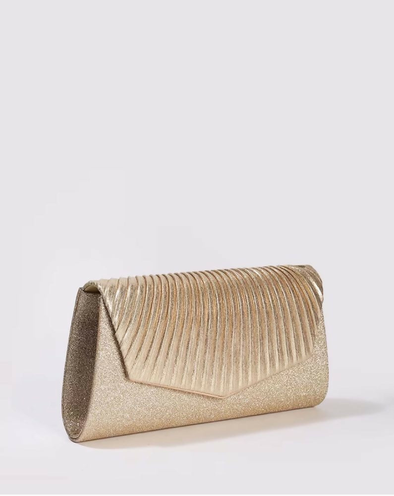Joban Fashion Women Envelope Clutch With Chain Strap - Golden - Dista