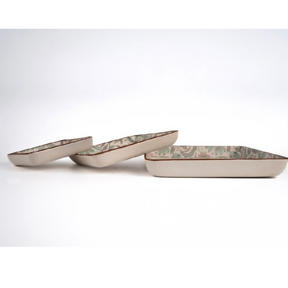 Simply Soho Mughal Mist Platter Set of 3 - Distacart