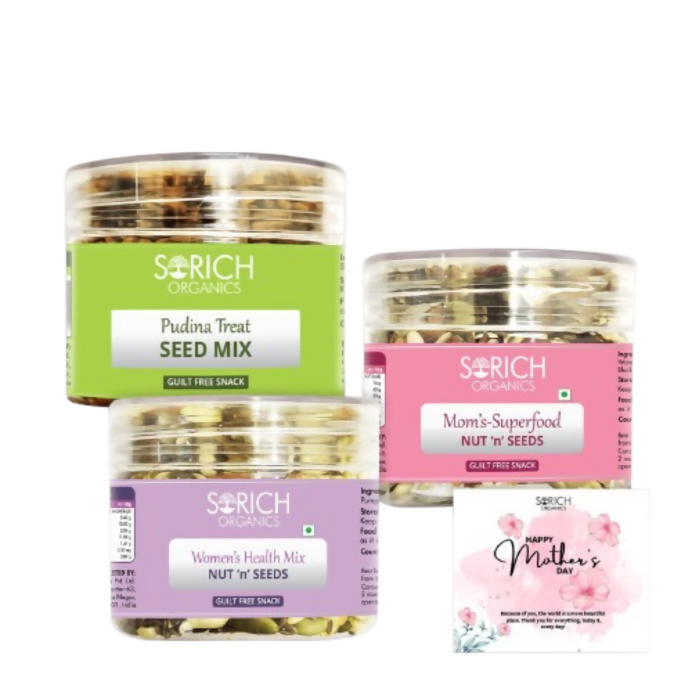 Sorich Organics Mother's Superfood Mix, Women's Health Mix & Pudina Seeds Mix - Distacart