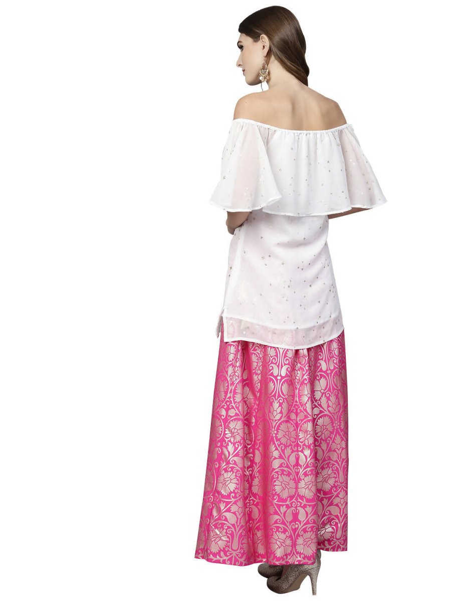 Ahalyaa Women's Traditional Wea Co-ods - White - Distacart