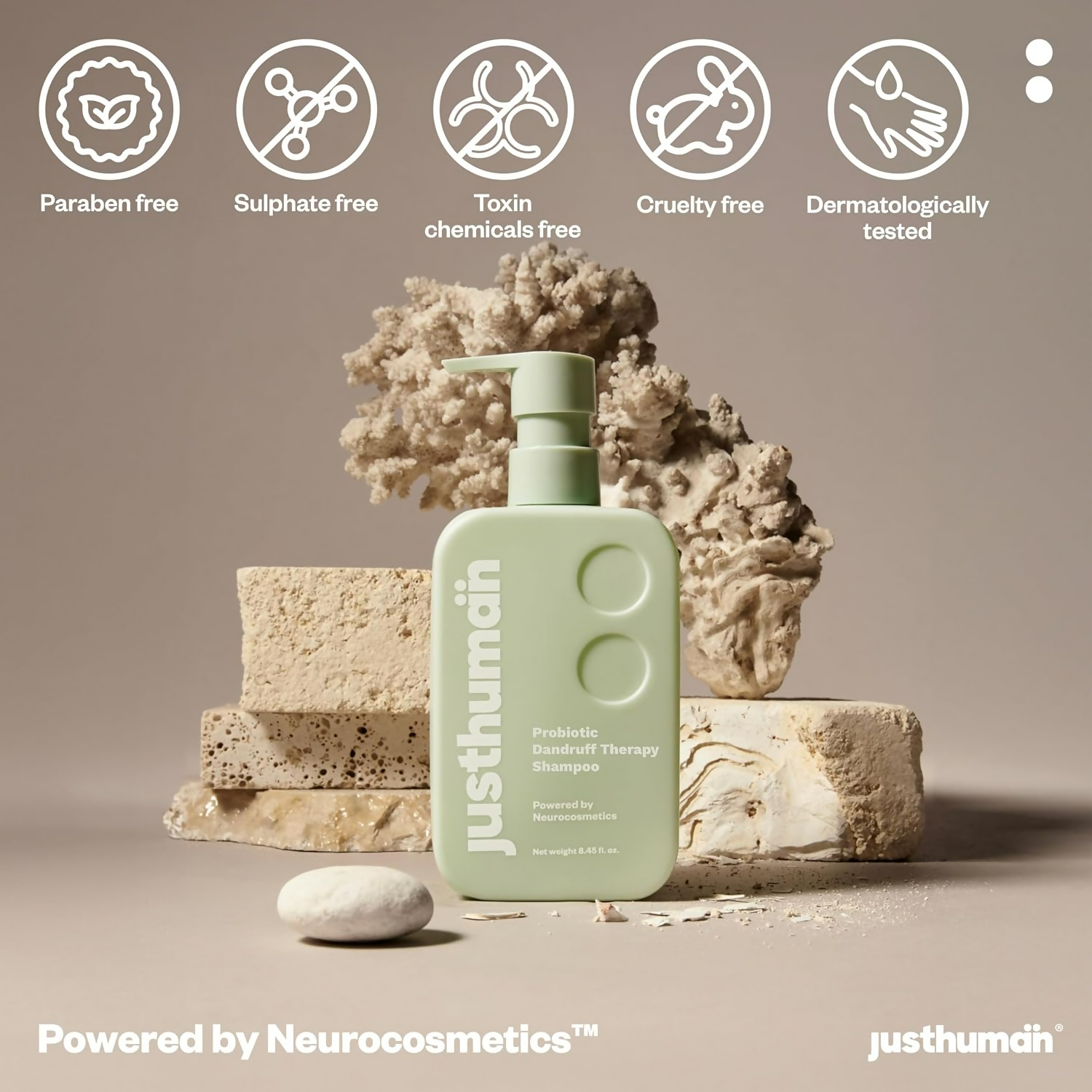 JustHuman Probiotic Anti Dandruff Shampoo - Distacart