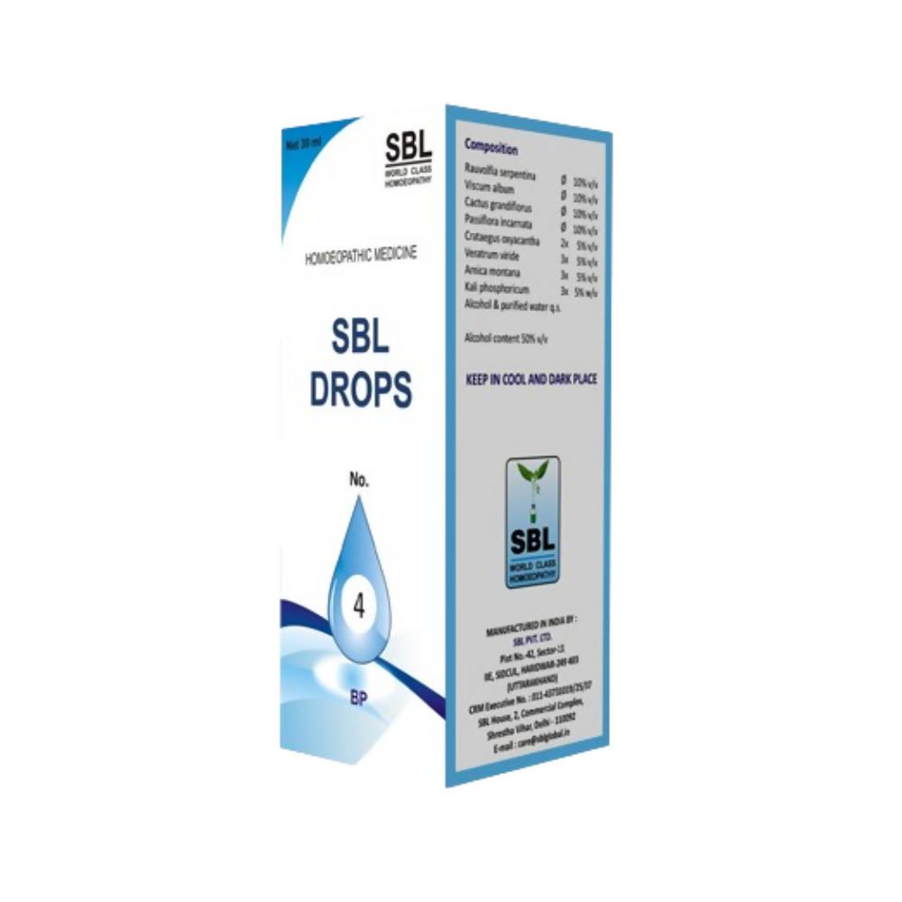 SBL Homeopathy Drops No. 4 (For BP)