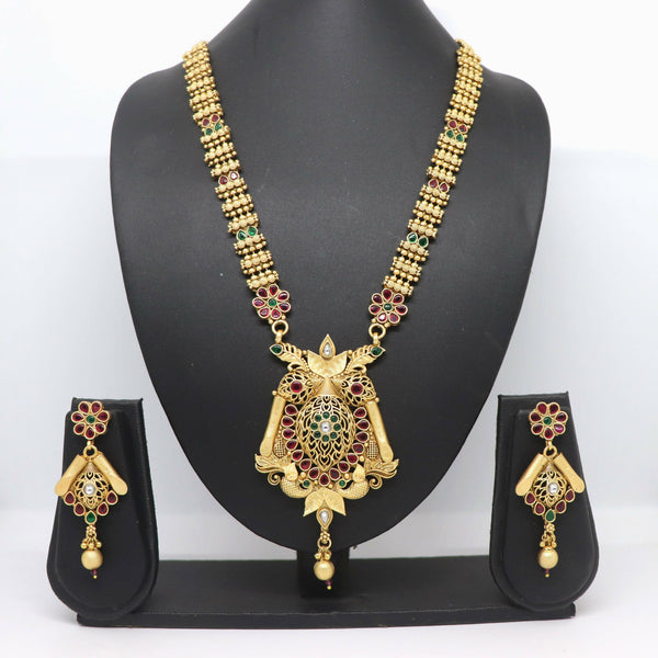 Joban Fashion Brass With Rajwadi Polish Necklace Set