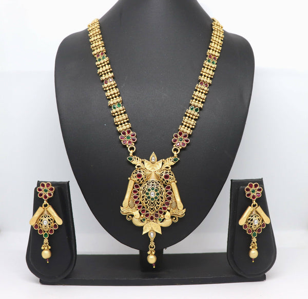 Joban Fashion Brass With Rajwadi Polish Necklace Set