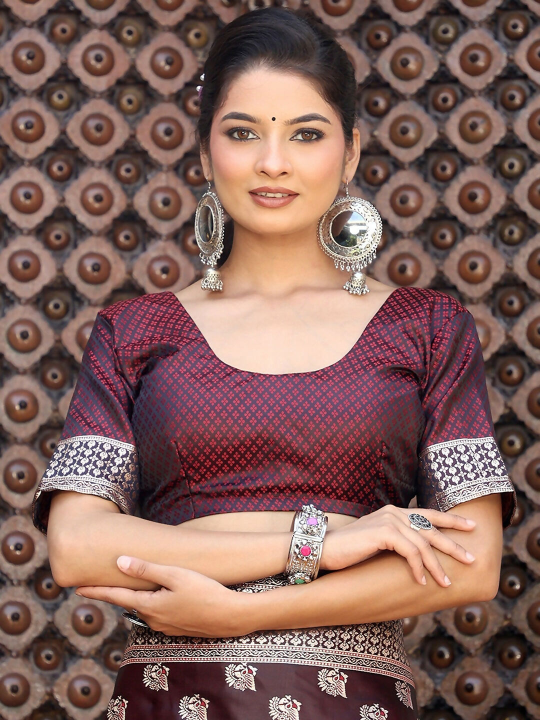 Astita Red Silk Saree