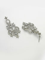 Thumbnail for NVR Women's Silver-Plated Cubic Zirconia Studded Handcrafted Jewellery Set - Distacart