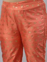 Thumbnail for Sztori Plus Size Floral Printed Foil Work Straight Kurta With Trousers - Distacart