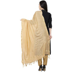 Thumbnail for A R Silk Golden Border Regular Dupatta Color Golden Dupatta or Chunni