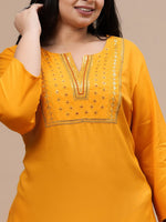Thumbnail for Sztori Women Flared Sleeves Thread Work Kurta
