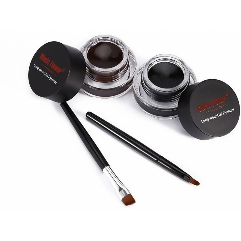 Music Flower Black Brown Smudge Proof Gel Eyeliner - Dista