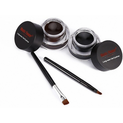 Music Flower Black Brown Smudge Proof Gel Eyeliner - Dista