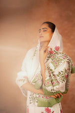 Thumbnail for Joban Fashion Off White Red Hand Block Printed Cotton Suit Set - Distacart