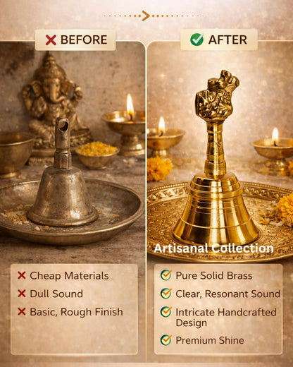 Image 2 of Brass Bell for Pooja Room