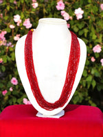 Thumbnail for Inhanns Crystal Beads Luxe Edition – Multi-Layered Necklace - Maroon - Distacart