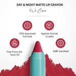 Thumbnail for Parul Garg Beauty Day & Night Creamy Matte Lip Crayon - Queen 79 - Distacart