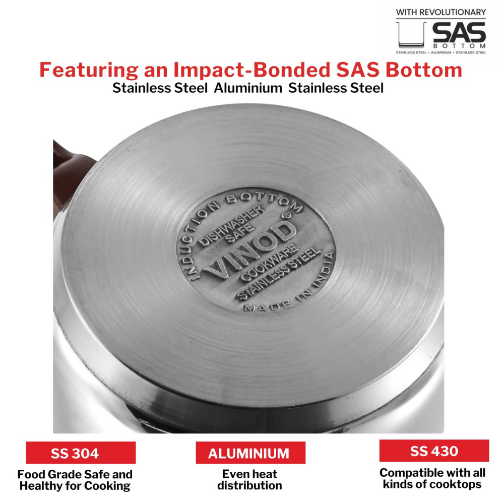 Vinod Stainless Steel Milkpan/Saucepan - Dista