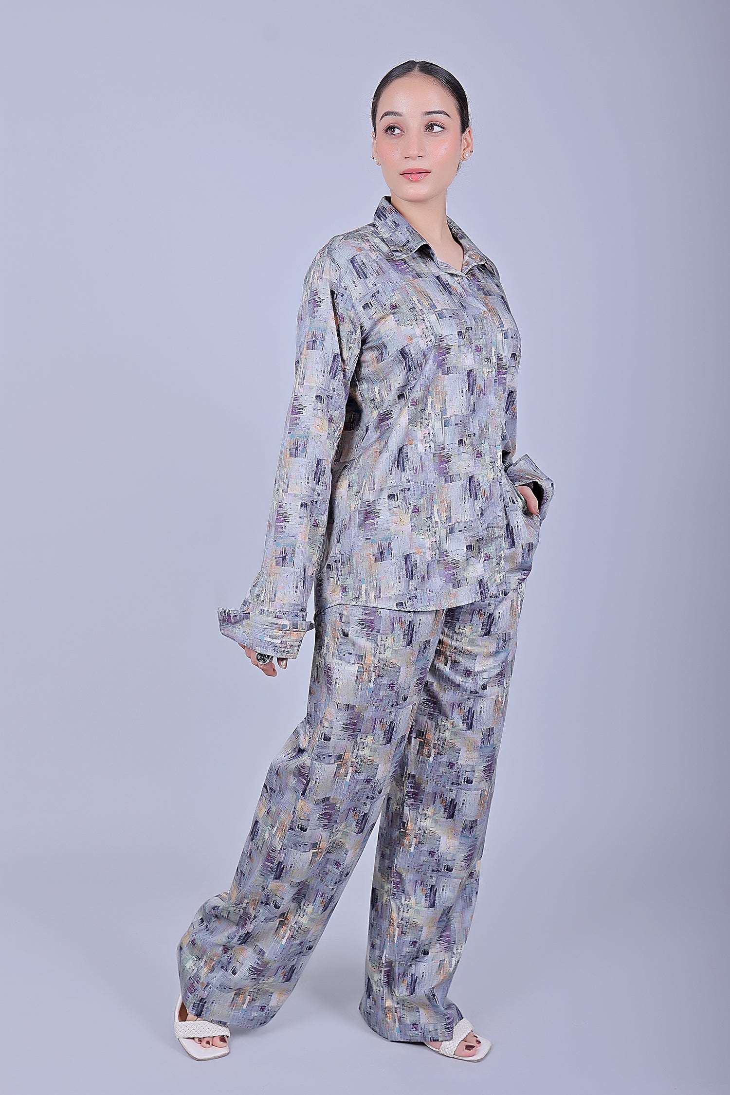 Bluebird Women's Printed Co-ord Set Grey - Distacart