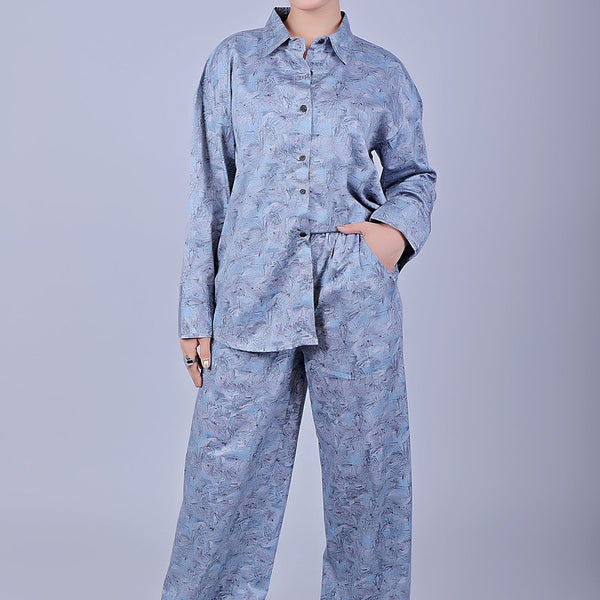 Bluebird Women's Printed Co-ord Set Rock Blue - Distacart