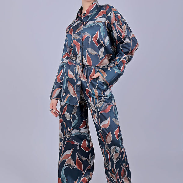 Bluebird Women's Printed Co-ord Set Dark Blue - Distacart