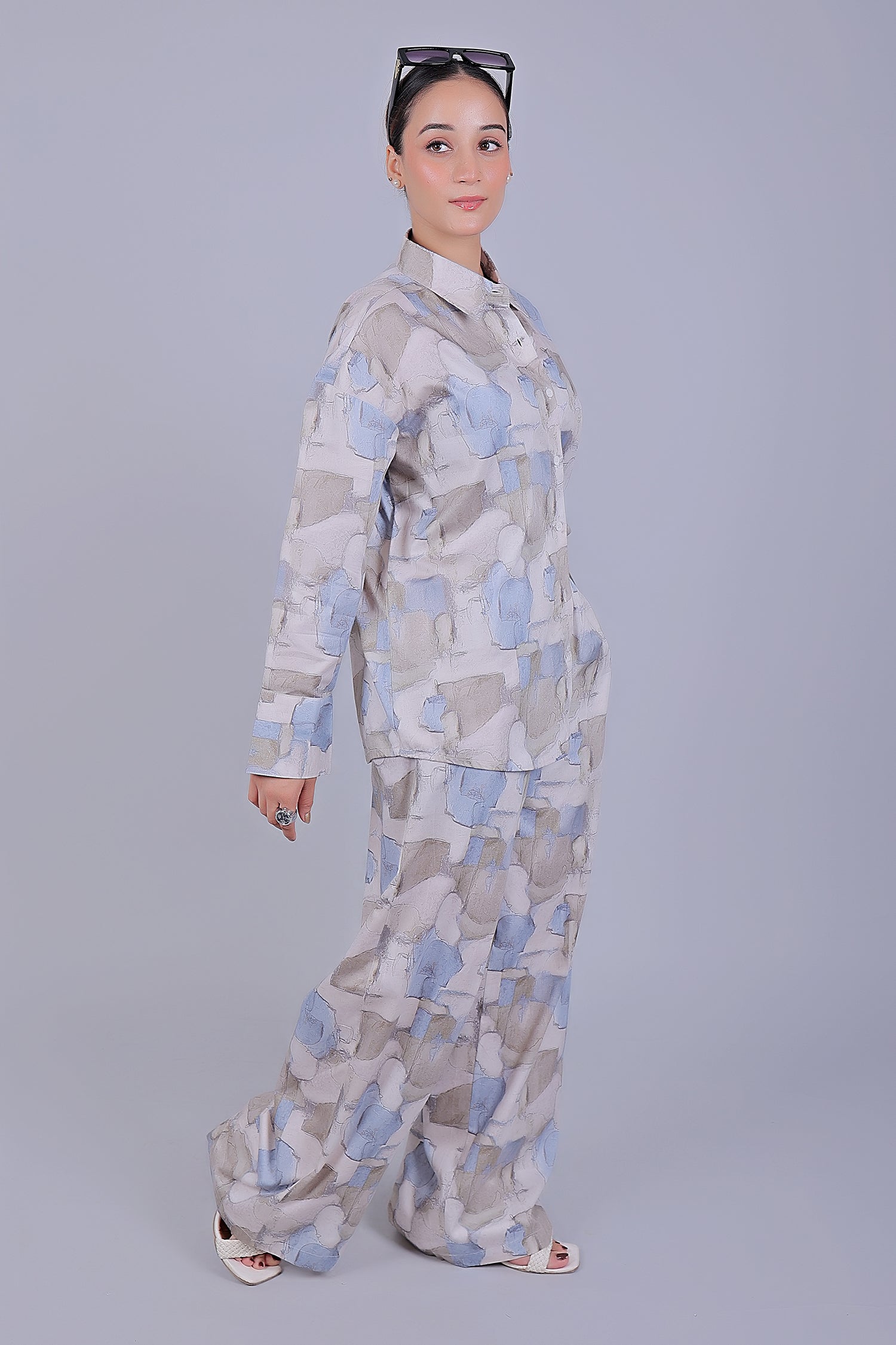 Bluebird Women's Printed Co-ord Set Grey - Distacart