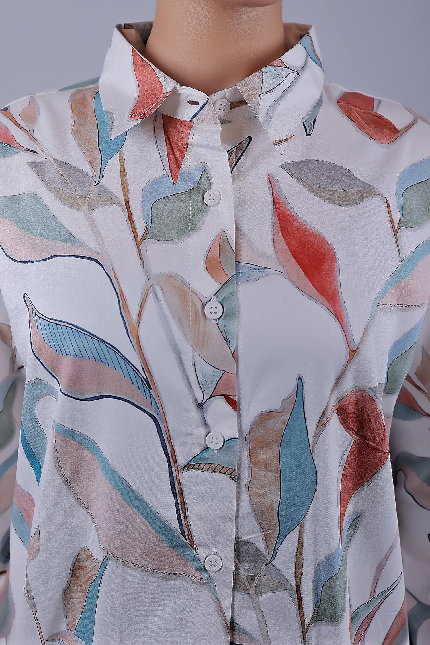 Bluebird Women's Printed Co-ord Set White Orange Leaf - Distacart