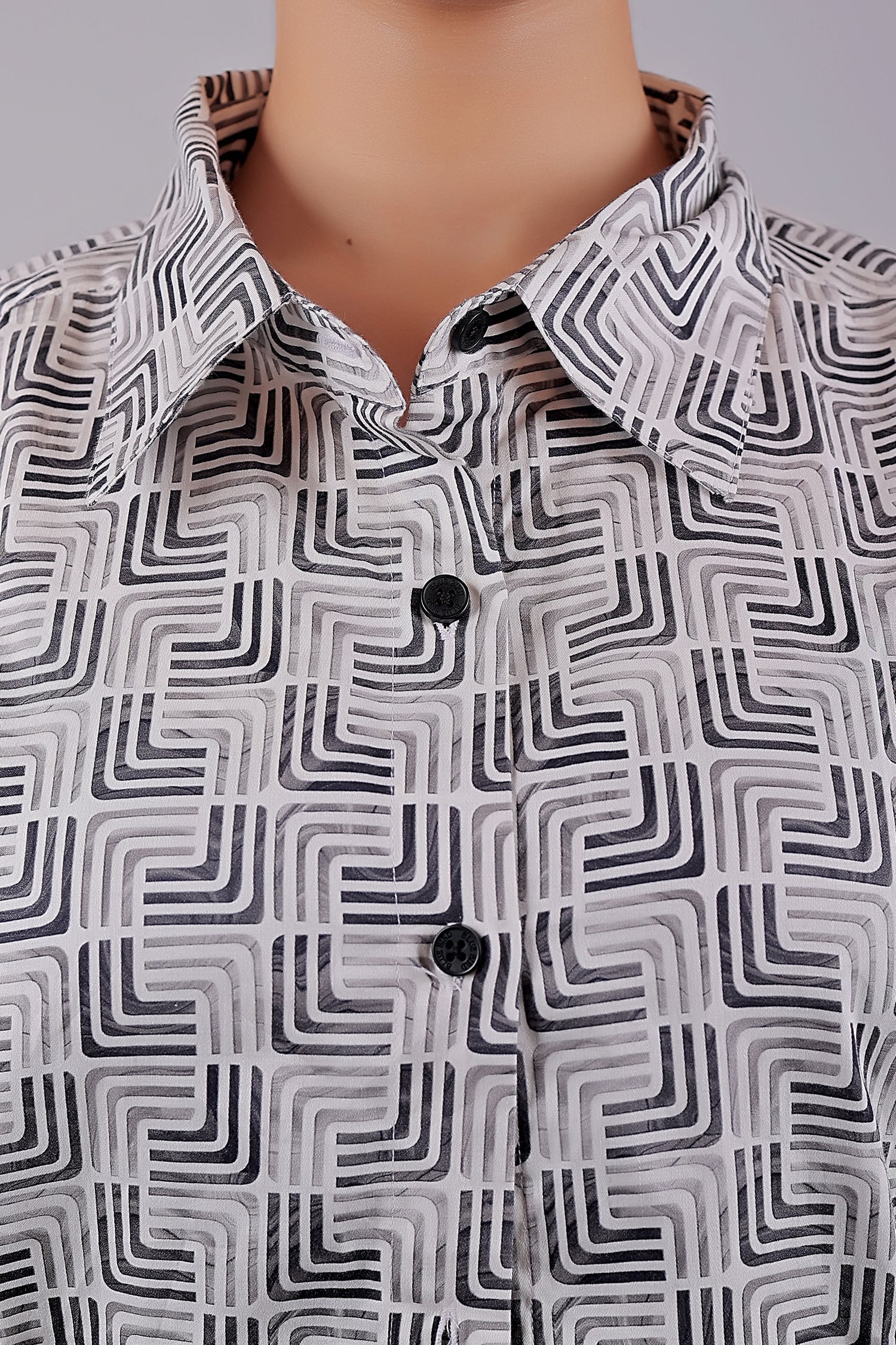 Bluebird Women's White Printed Satin Shirt - Distacart