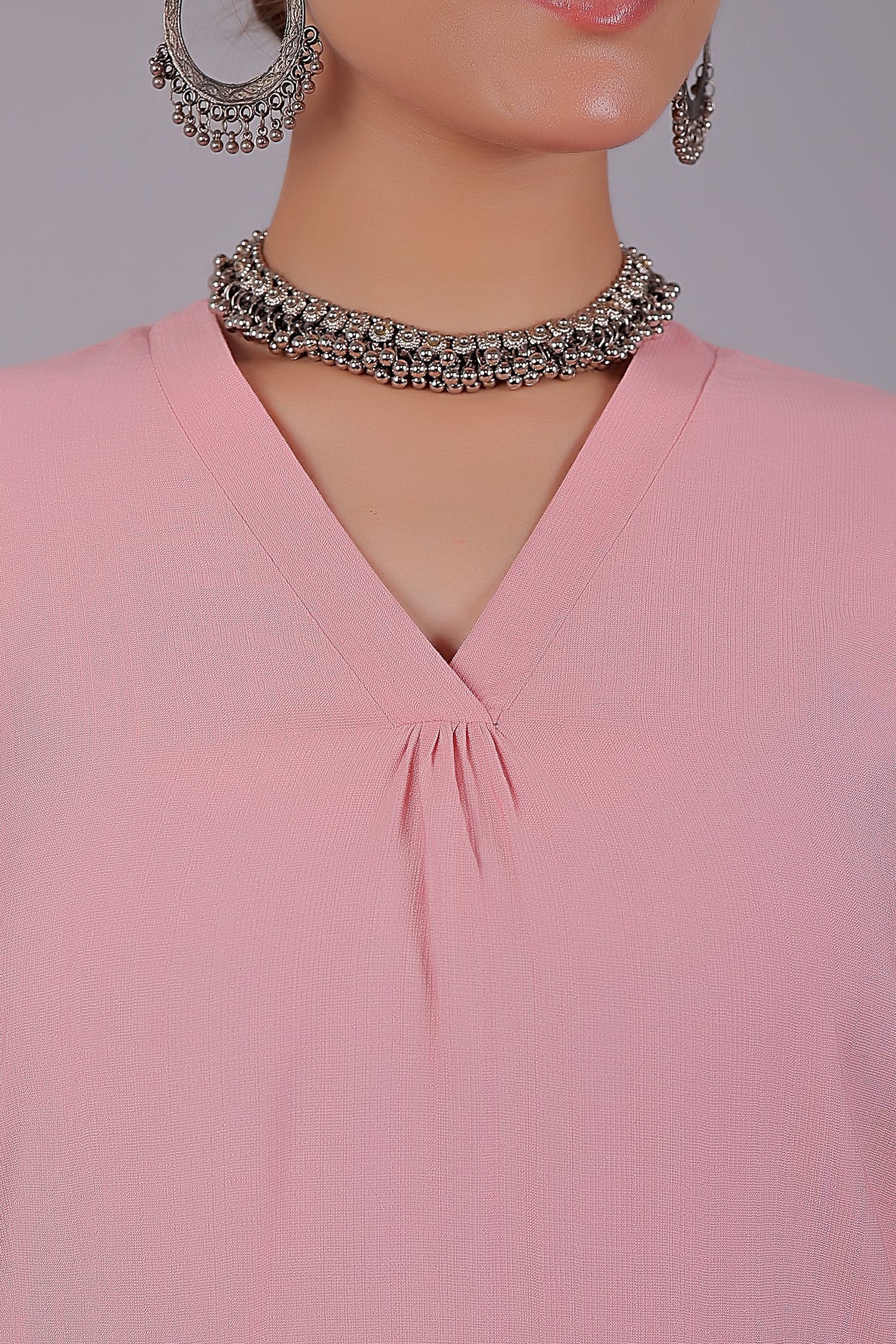 Bluesaanchi Women's Baby Pink Kurti With Trouser Pajama Set - Distacart