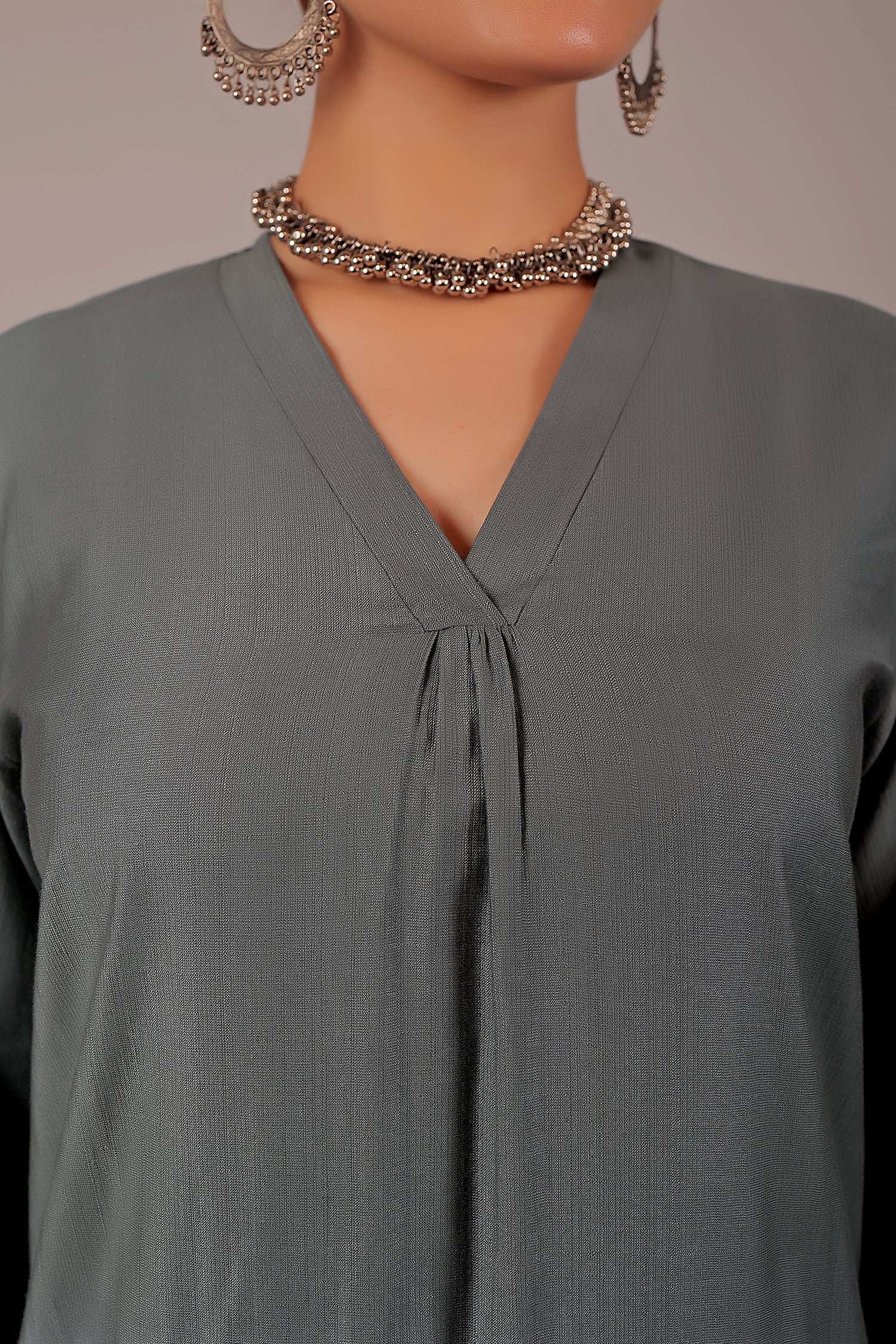 Bluesaanchi Women's Grey Kurti With Trouser Pajama Set - Distacart