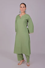 Thumbnail for Bluesaanchi Women's Light Green Kurti Pajama Set