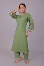 Thumbnail for Bluesaanchi Women's Light Green Kurti Pajama Set