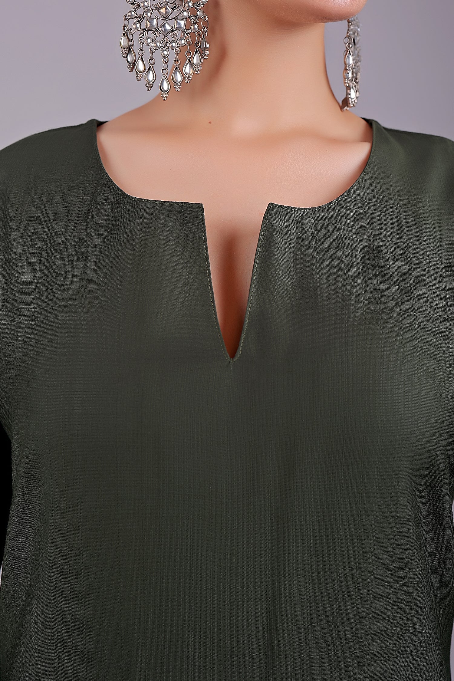 Bluesaanchi Women's Dark Green Kurti Pajama Set - Distacart